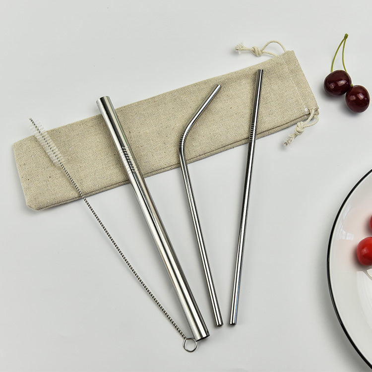 Classic Silver Metal Straws
